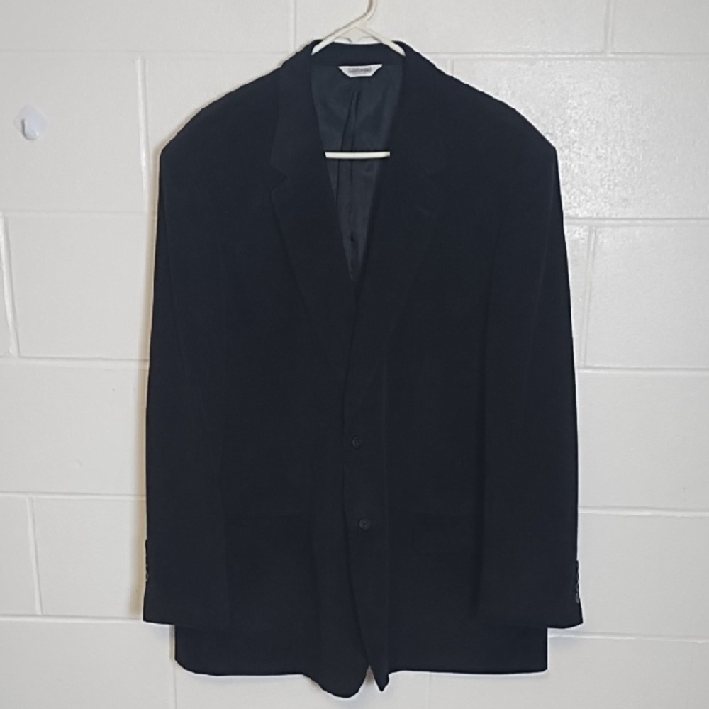 Joseph & Feiss Men's Dark Black Corduroy Blazer Sport Coat Jacket